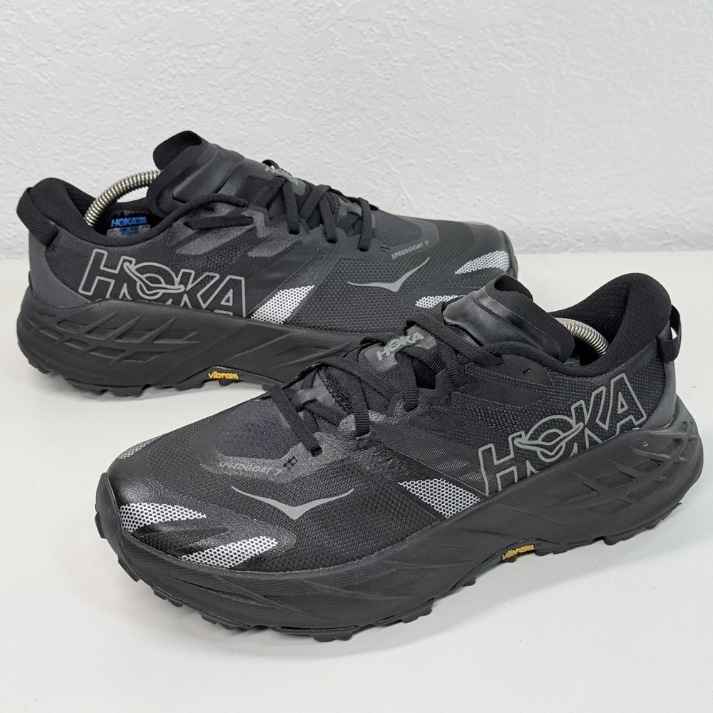 Hoka One One Speedgoat 7 Trail Running Shoes Men's Size 9.5 EE Wide 1171928-BCKT
